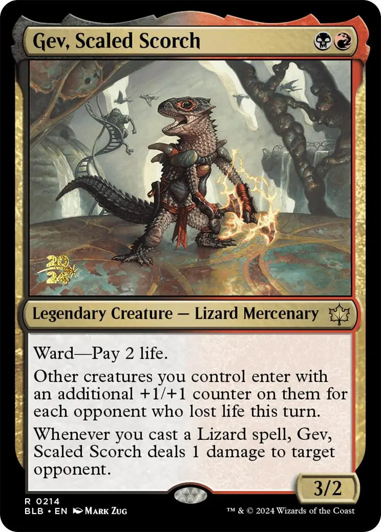 Gev, Scaled Scorch [Bloomburrow Prerelease Promos] 1