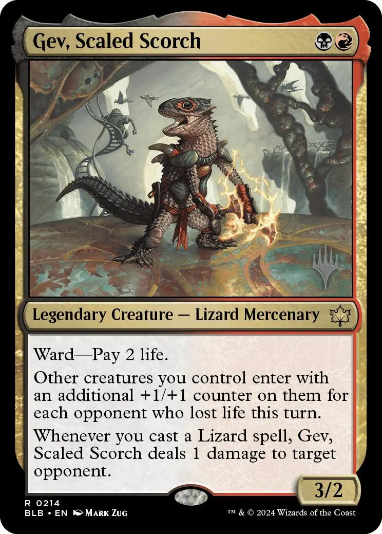 Gev, Scaled Scorch (Promo Pack) [Bloomburrow Promos] 1
