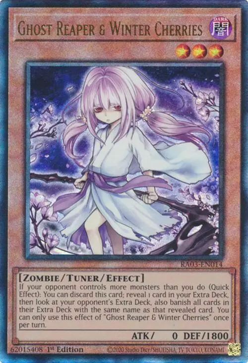 Ghost Reaper & Winter Cherries (Alternate Art) (Pur) [Ra03-En014] Prismatic Ultimate Rare 1