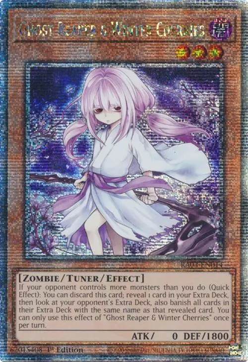 Ghost Reaper & Winter Cherries (Alternate Art) (Quarter Century Secret Rare) [Ra03-En014] Quarter Century Secret Rare 1