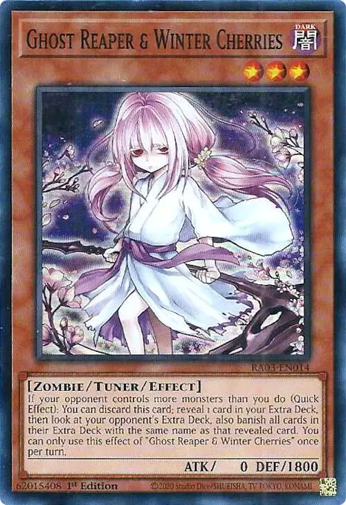 Ghost Reaper & Winter Cherries (Alternate Art) [Ra03-En014] Super Rare 1