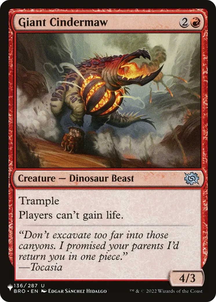 Giant Cindermaw [The List] 1