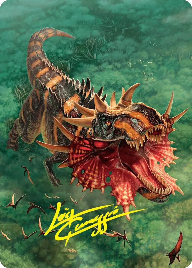 Gigantosaurus Art Card (53/54) (Gold-Stamped Signature) [Foundations Art Series] 1