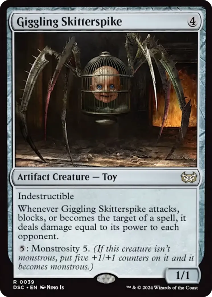 Giggling Skitterspike [Duskmourn: House Of Horror Commander] 1