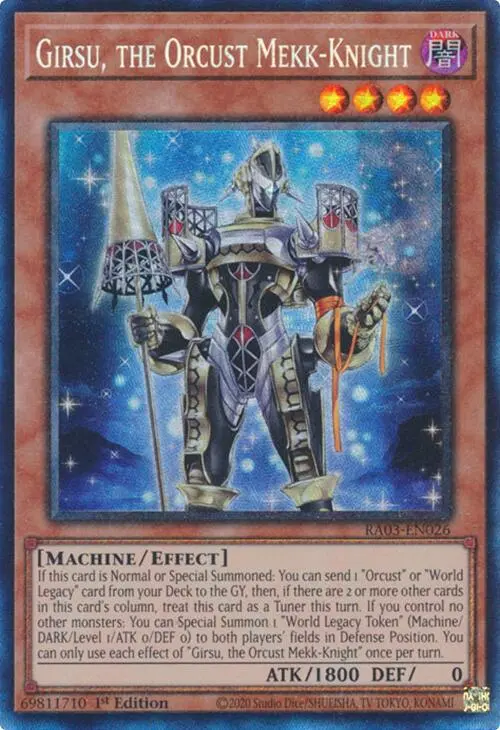 Girsu, The Orcust Mekk-Knight (Cr) [Ra03-En026] Prismatic Collector's Rare 1