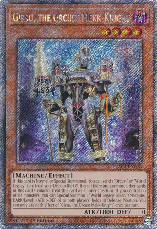 Girsu, The Orcust Mekk-Knight (Platinum Secret Rare) [Ra03-En026] Platinum Secret Rare 1