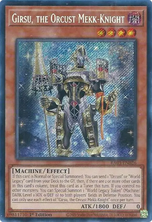 Girsu, The Orcust Mekk-Knight (Secret Rare) [Ra03-En026] Secret Rare 1