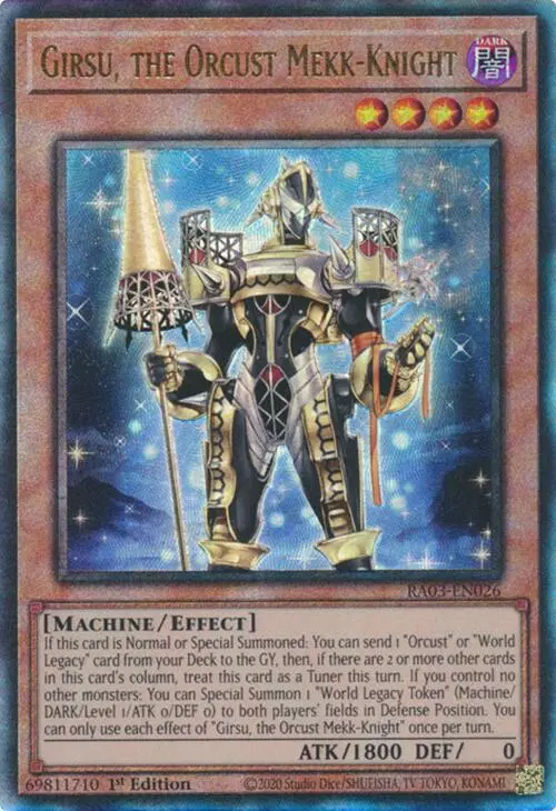 Girsu, The Orcust Mekk-Knight (Utr) [Ra03-En026] Prismatic Ultimate Rare 1