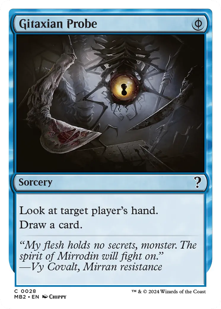 Gitaxian Probe (White Border) [Mystery Booster 2] 1
