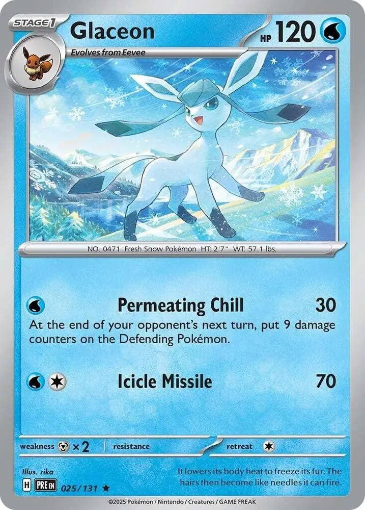 Glaceon (025/131) [Scarlet & Violet: Prismatic Evolutions] 1