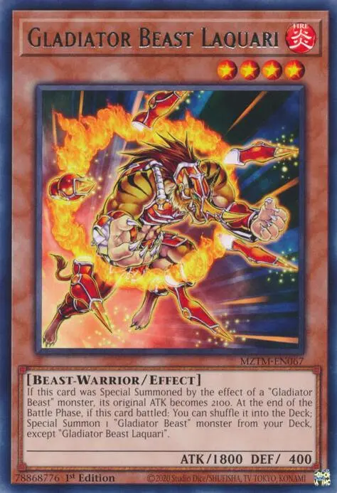 Gladiator Beast Laquari [Mztm-En067] Rare 1