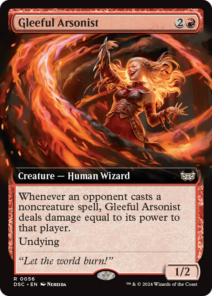 Gleeful Arsonist (Extended Art) [Duskmourn: House Of Horror Commander] 1