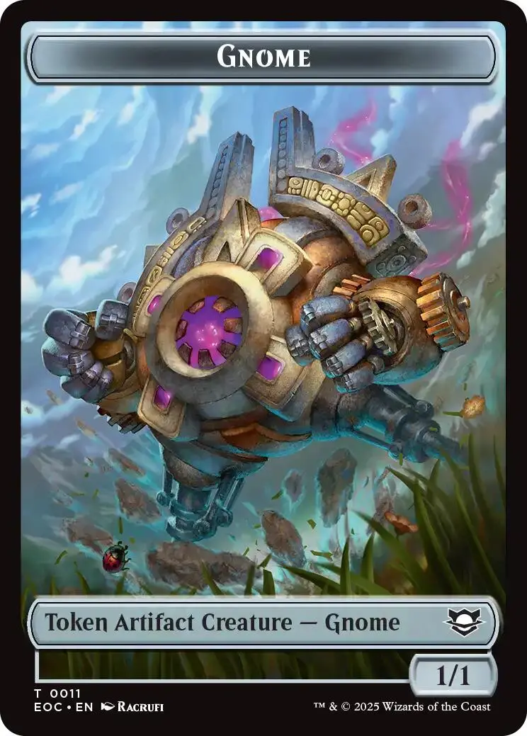 Gnome // Golem (0014) Double-Sided Token [Edge Of Eternities Commander Tokens] 1