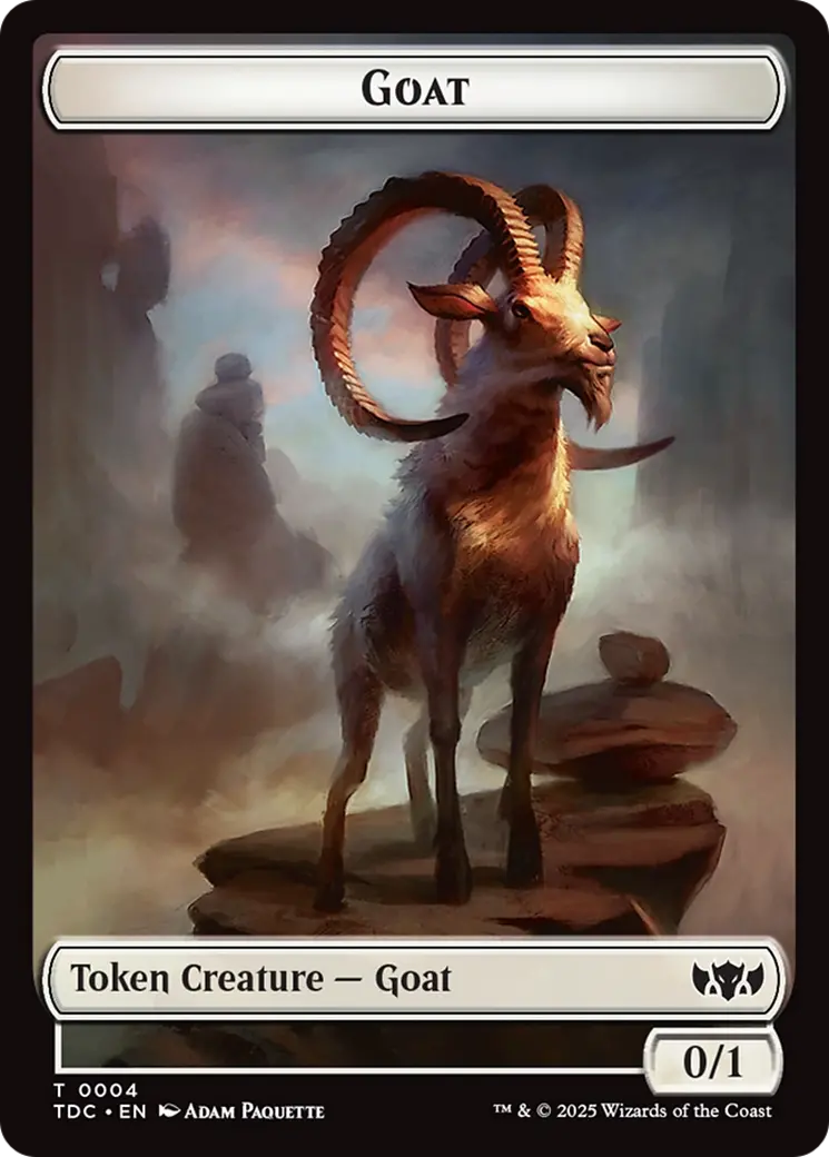 Goat // Timeless Witness Double-Sided Token [Tarkir: Dragonstorm Commander Tokens] 1