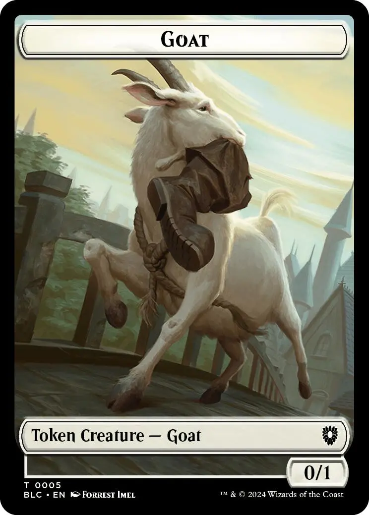 Goat // Wolf (032) Double-Sided Token [Bloomburrow Commander Tokens] 1