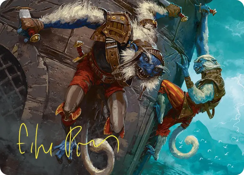 Goblin Boarders Art Card (11/54) (Gold-Stamped Signature) [Foundations Art Series] 1