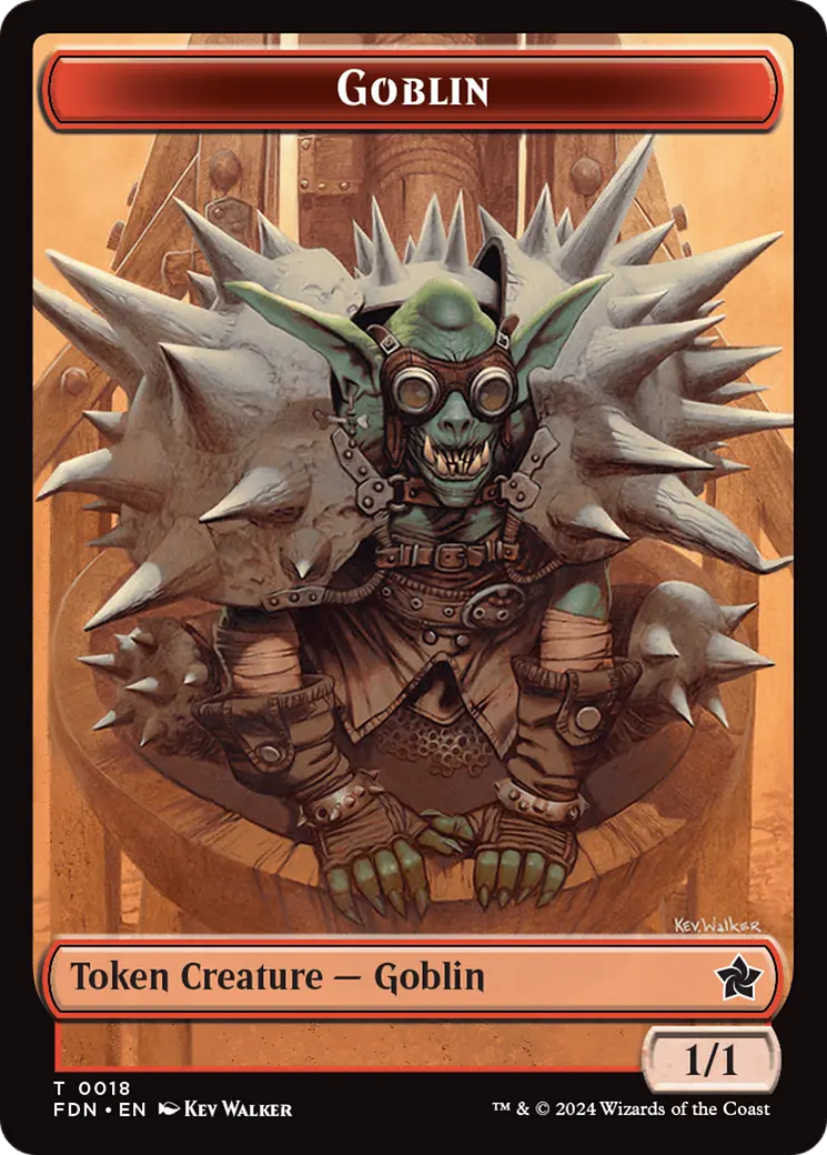Goblin // Treasure Double-Sided Token [Foundations Tokens] 1