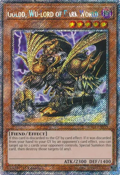 Goldd, Wu-Lord Of Dark World (Platinum Secret Rare) [Ra03-En159] Platinum Secret Rare 1