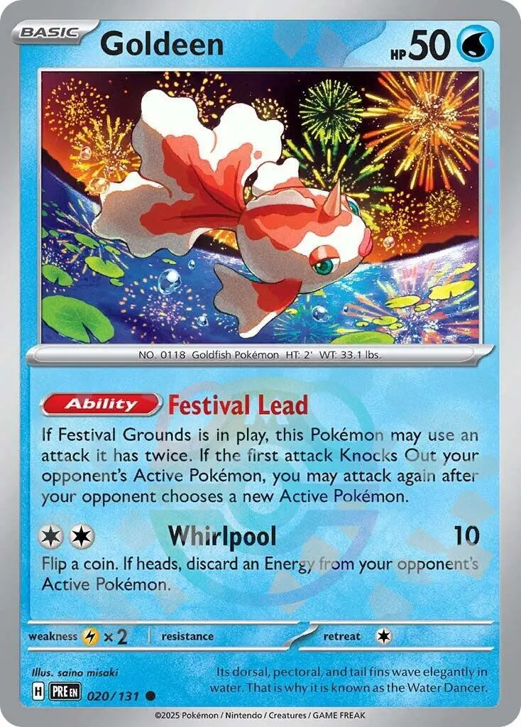 Goldeen (020/131) (Master Ball Pattern) [Scarlet & Violet: Prismatic Evolutions] 1