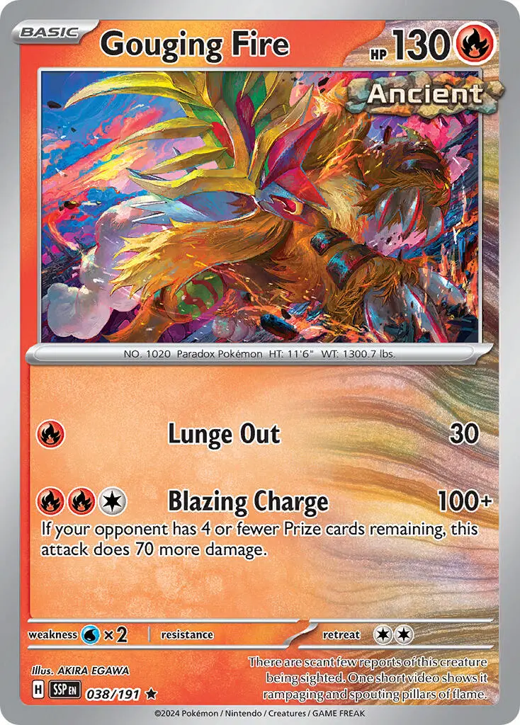 Gouging Fire (038/191) (Theme Deck Exclusive) [Scarlet & Violet: Surging Sparks] 1