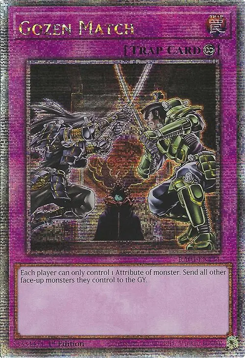 Gozen Match [Ra04-En134] Quarter Century Secret Rare 1