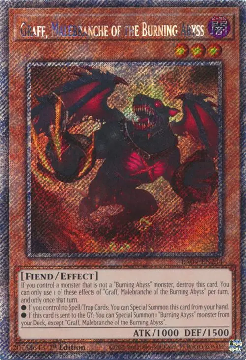 Graff, Malebranche Of The Burning Abyss [Ra04-En234] Platinum Secret Rare 1