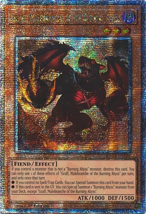 Graff, Malebranche Of The Burning Abyss [Ra04-En234] Quarter Century Secret Rare 1
