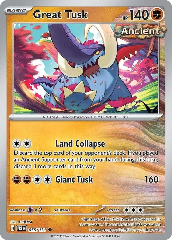 Great Tusk (055/131) [Scarlet & Violet: Prismatic Evolutions] 1