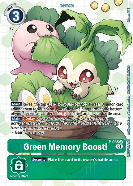 Green Memory Boost! [P-038] (Box Promotion Pack - Next Adventure) [Promotional Cards] 1