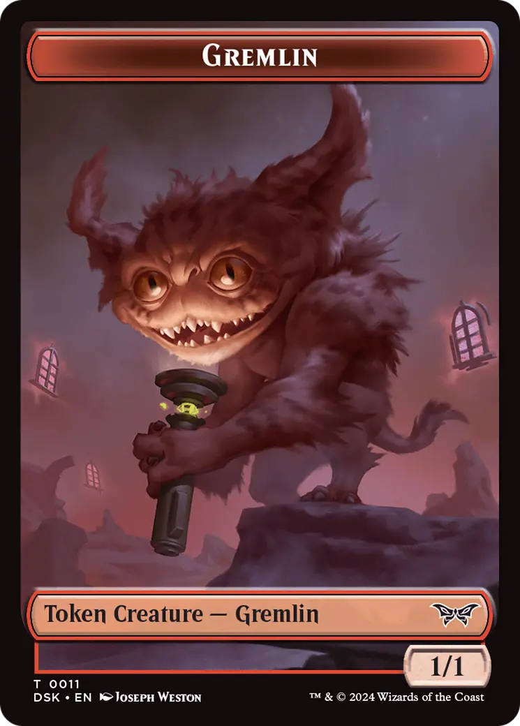 Gremlin // Manifest Double-Sided Token [Duskmourn: House Of Horror Tokens] 1