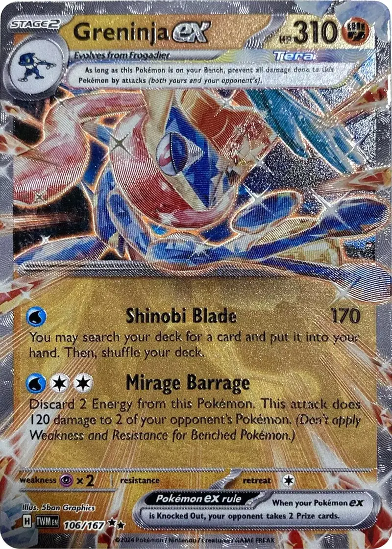 Greninja Ex (106/167) (Gamestop Metal Card) [Miscellaneous Cards] 1
