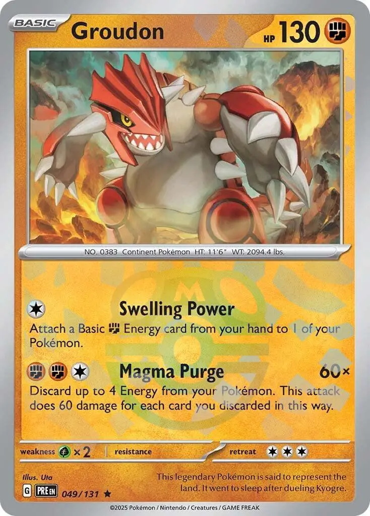 Groudon (049/131) (Master Ball Pattern) [Scarlet & Violet: Prismatic Evolutions] 1