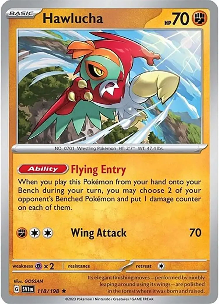 Hawlucha (118/198) (Theme Deck Exclusive) [Scarlet & Violet: Base Set] 1