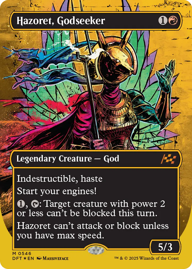 Hazoret, Godseeker (Borderless) (First-Place Foil) [Aetherdrift] 1