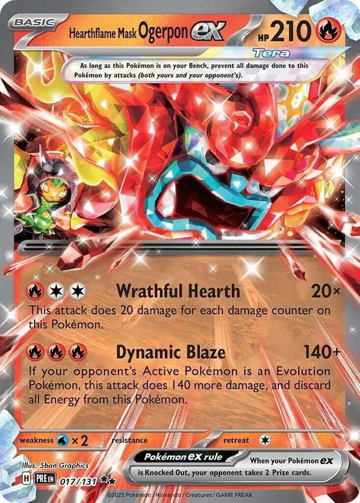 Hearthflame Mask Ogerpon Ex (017/131) [Scarlet & Violet: Prismatic Evolutions] 1