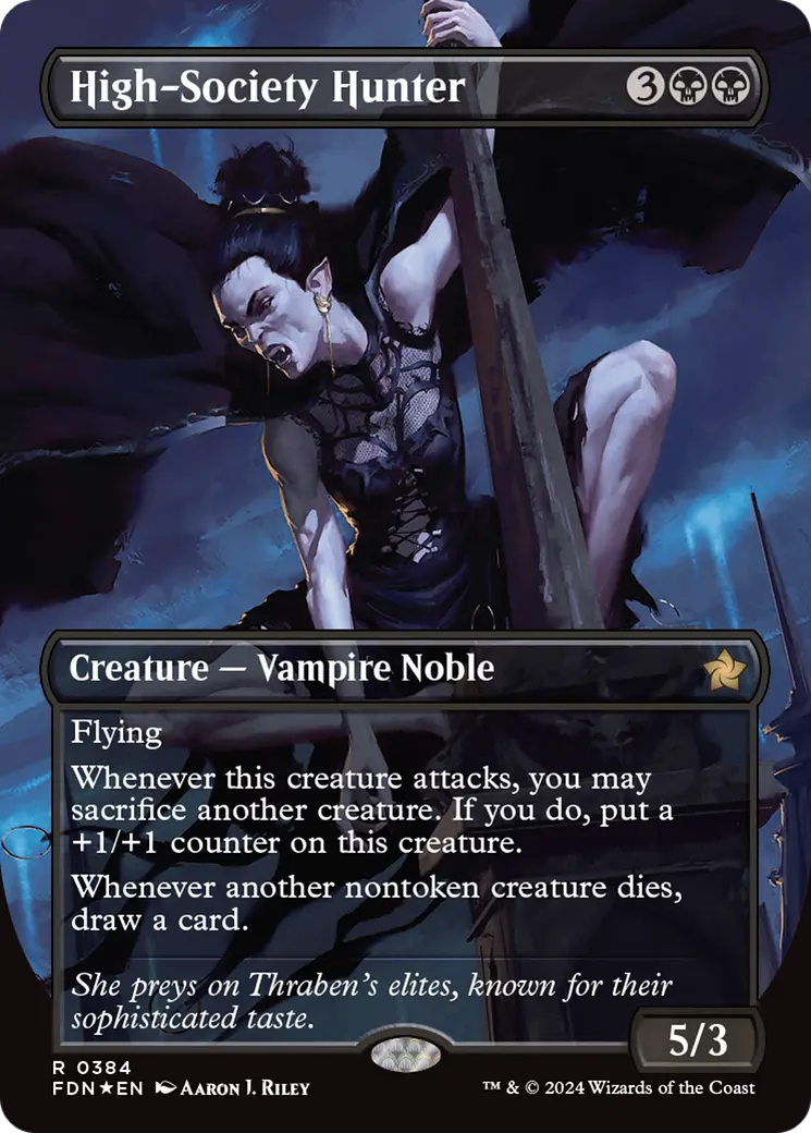 High-Society Hunter (Borderless) (Mana Foil) [Foundations] 1