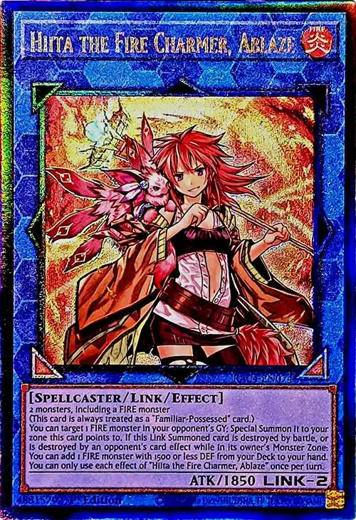 Hiita The Fire Charmer, Ablaze [Ra04-En074] Prismatic Ultimate Rare 1