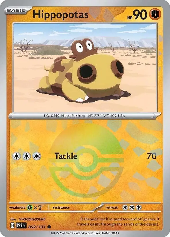 Hippopotas (052/131) (Poke Ball Pattern) [Scarlet & Violet: Prismatic Evolutions] 1