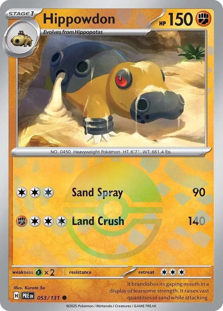 Hippowdon (053/131) (Poke Ball Pattern) [Scarlet & Violet: Prismatic Evolutions] 1