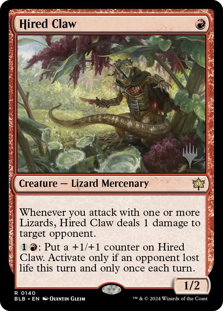 Hired Claw (Promo Pack) [Bloomburrow Promos] 1