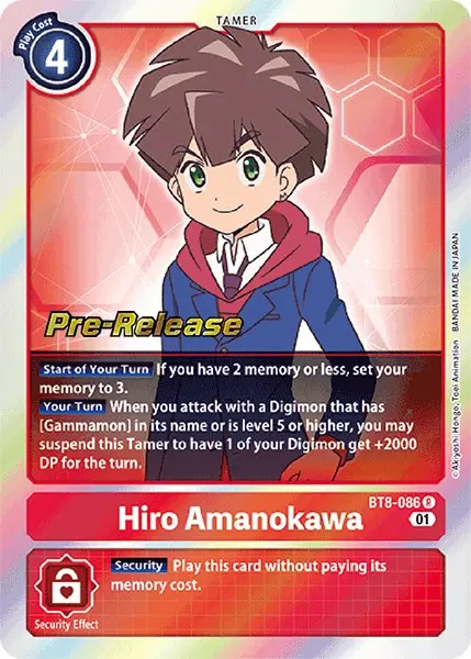 Hiro Amanokawa [Bt8-086] [New Awakening Pre-Release Cards] 1
