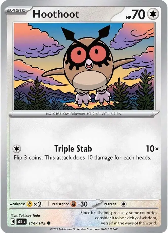 Hoothoot (114/142) [Scarlet & Violet: Stellar Crown] 1