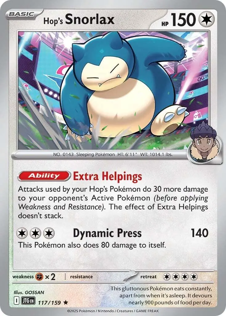 Hop's Snorlax (117/159) [Scarlet & Violet: Journey Together] 1