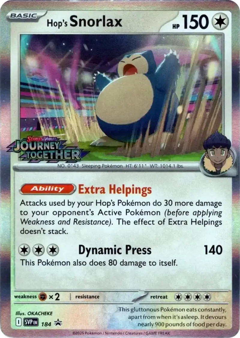 Hop's Snorlax (184) [Scarlet & Violet: Black Star Promos] 1