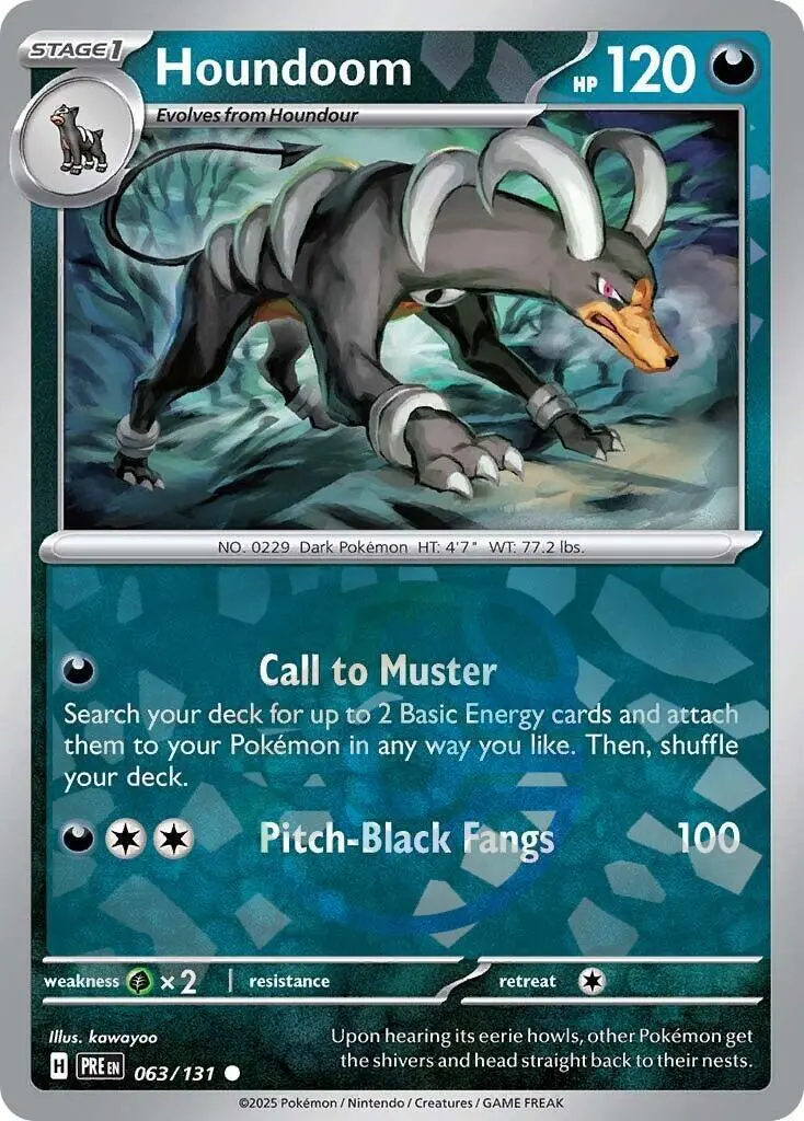 Houndoom (063/131) (Master Ball Pattern) [Scarlet & Violet: Prismatic Evolutions] 1