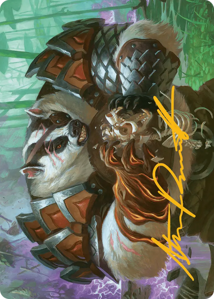 Hugs, Grisly Guardian Art Card (Gold-Stamped Signature) [Bloomburrow Art Series] 1