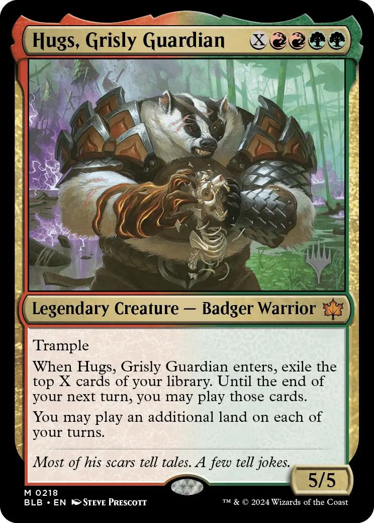 Hugs, Grisly Guardian (Promo Pack) [Bloomburrow Promos] 1