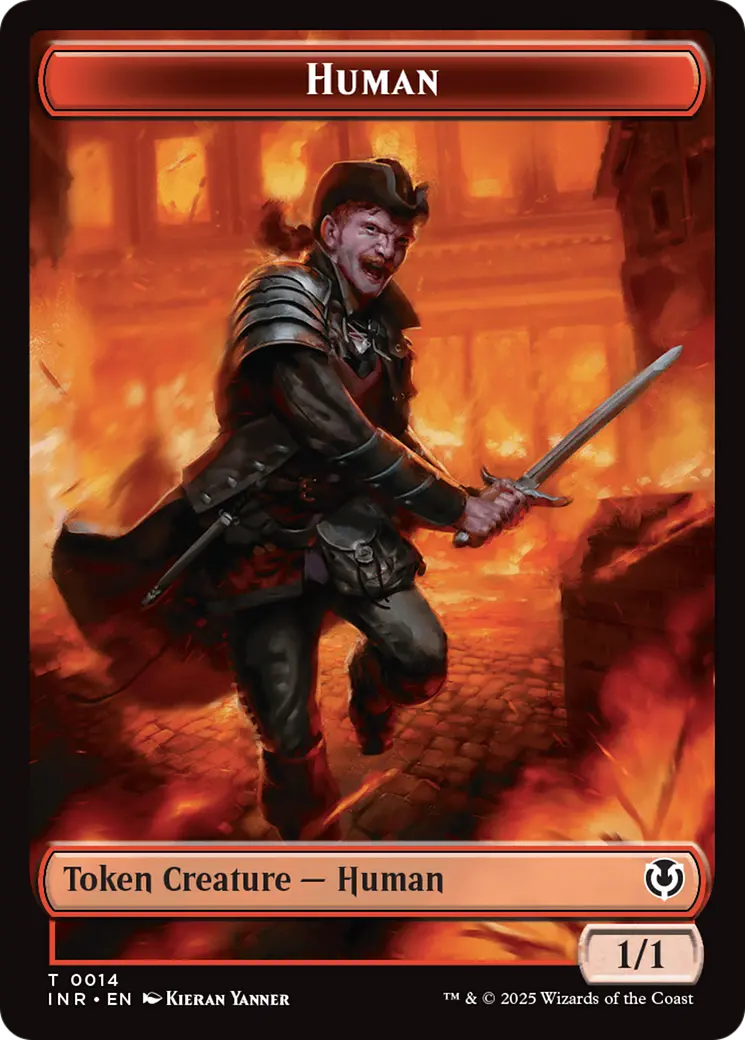 Human (0014) // Emblem - Chandra, Dressed To Kill Double-Sided Token [Innistrad Remastered Tokens] 1