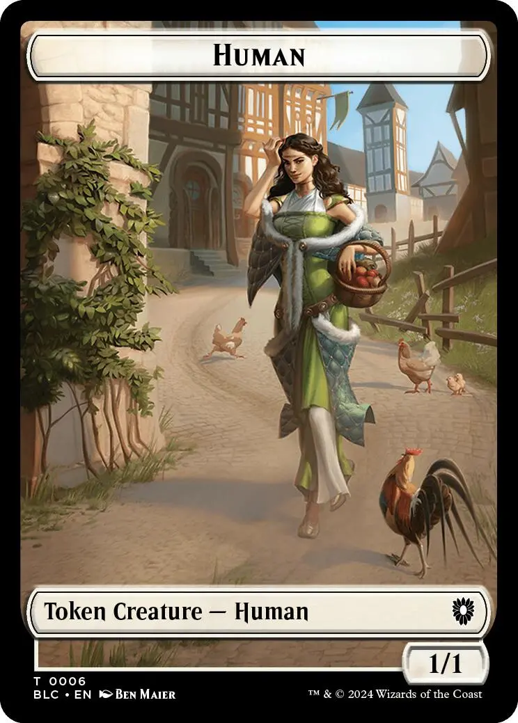 Human // Soldier Double-Sided Token [Bloomburrow Commander Tokens] 1