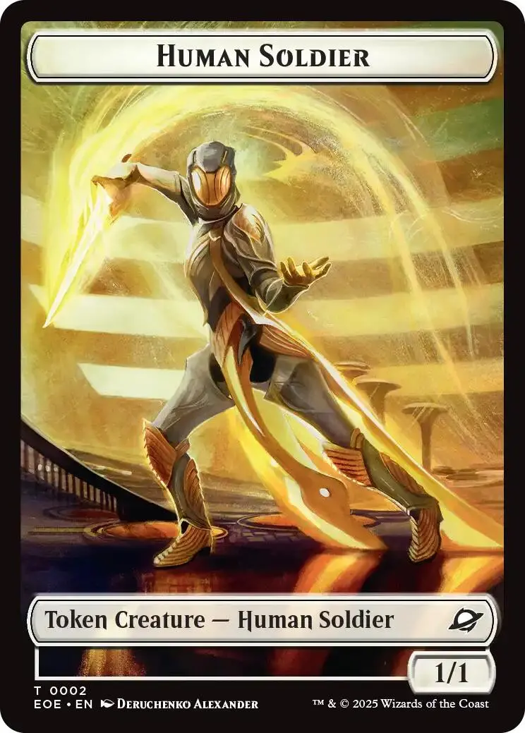 Human Soldier // Lander (0004) Doubled-Sided Token [Edge Of Eternities Tokens] 1